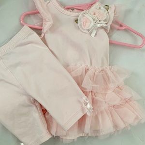 Koala baby boutique ruffle tutu shirt & pants set